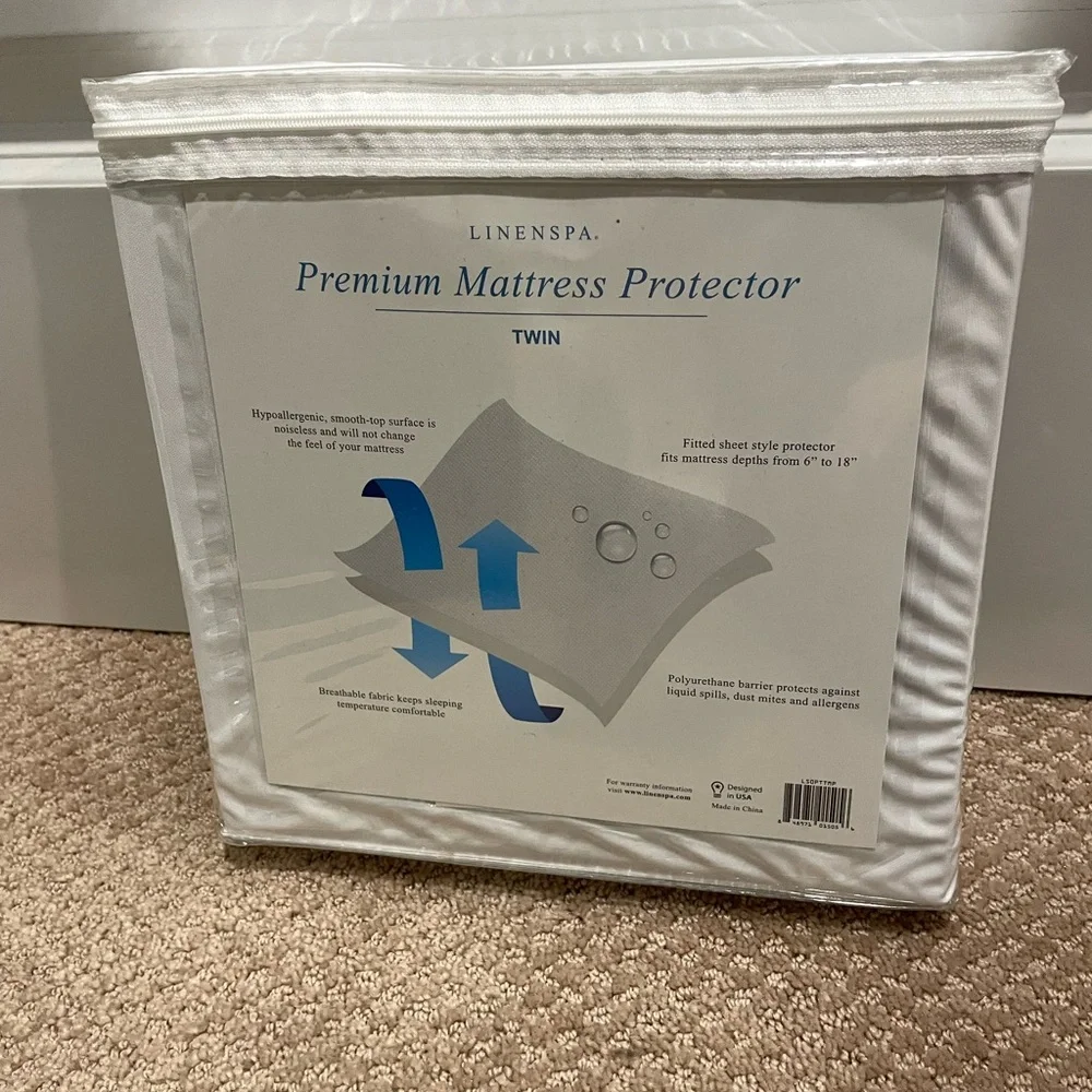 Linenspa White Premium Mattress Protector - Twin